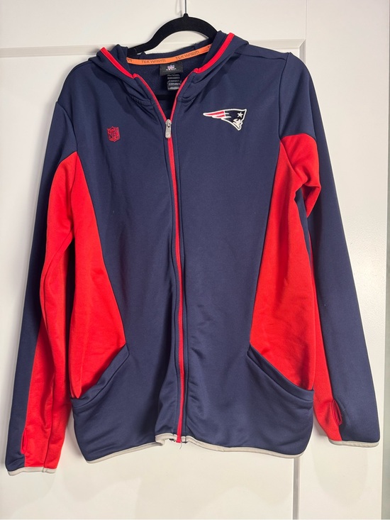 NFL Other - New England Patriots NFL Navy & Red Zip Hoodie youth full zip